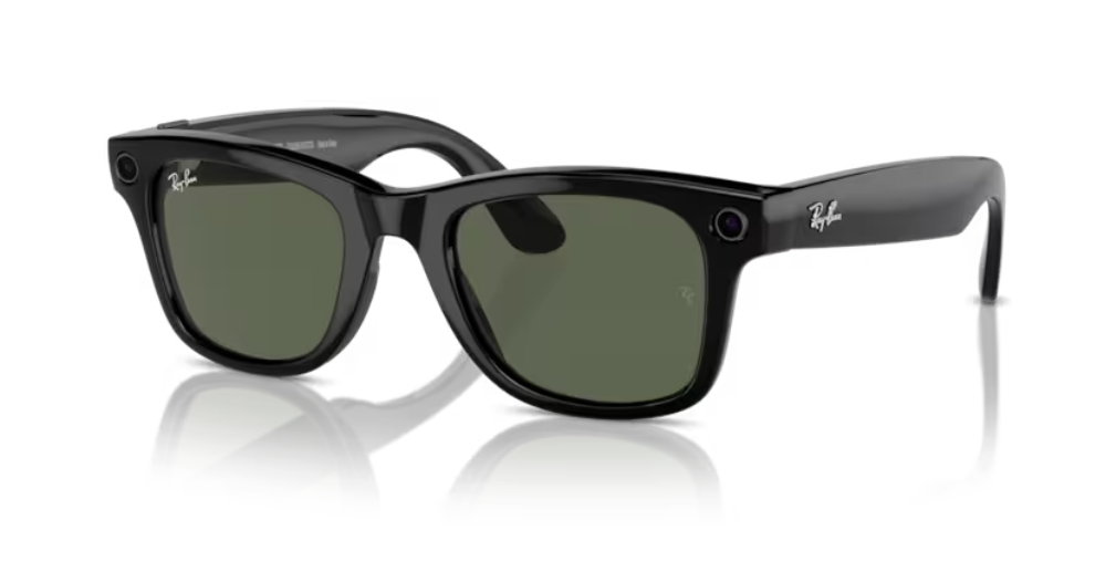 Gafa de sol Ray Ban Meta Wayfarer RW4006 SHINY BLACK G15 GREEN